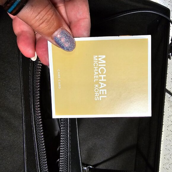 Michael Kors black leather shoulder bag. NWT - Picture 6 of 7